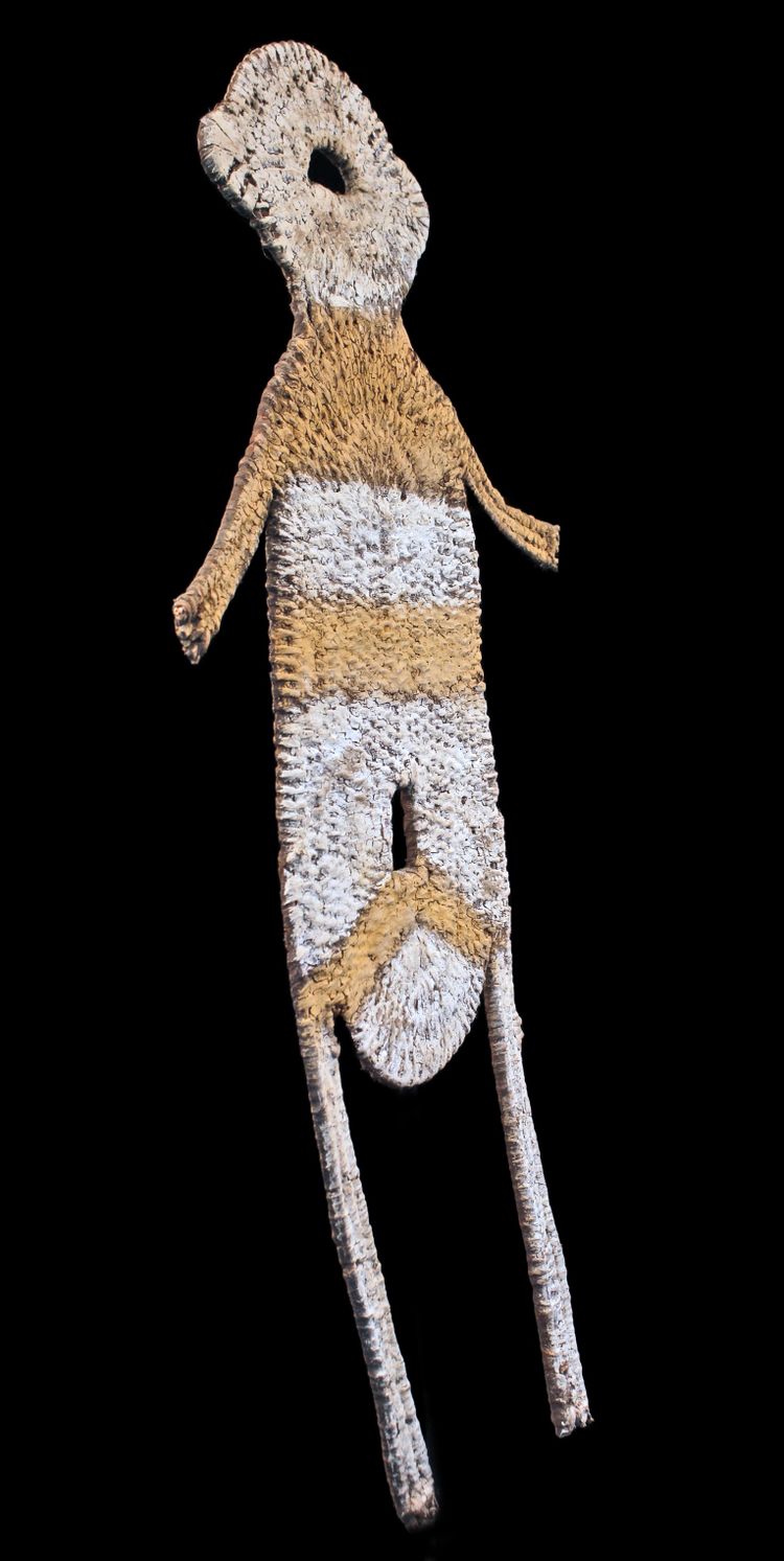Figura di Timbuwarra, arte tribale, arte dell'Oceania, figura di culto in cesto, arte del Pacifico, 82 cm