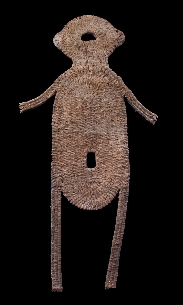 Figura di Timbuwarra, arte tribale, arte dell'Oceania, figura di culto in cesto, arte del Pacifico, 82 cm