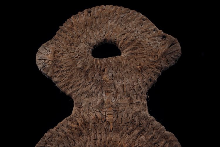 Figura di Timbuwarra, arte tribale, arte dell'Oceania, figura di culto in cesto, arte del Pacifico, 82 cm