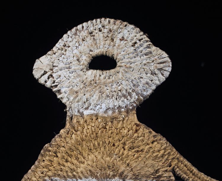 Figura di Timbuwarra, arte tribale, arte dell'Oceania, figura di culto in cesto, arte del Pacifico, 82 cm