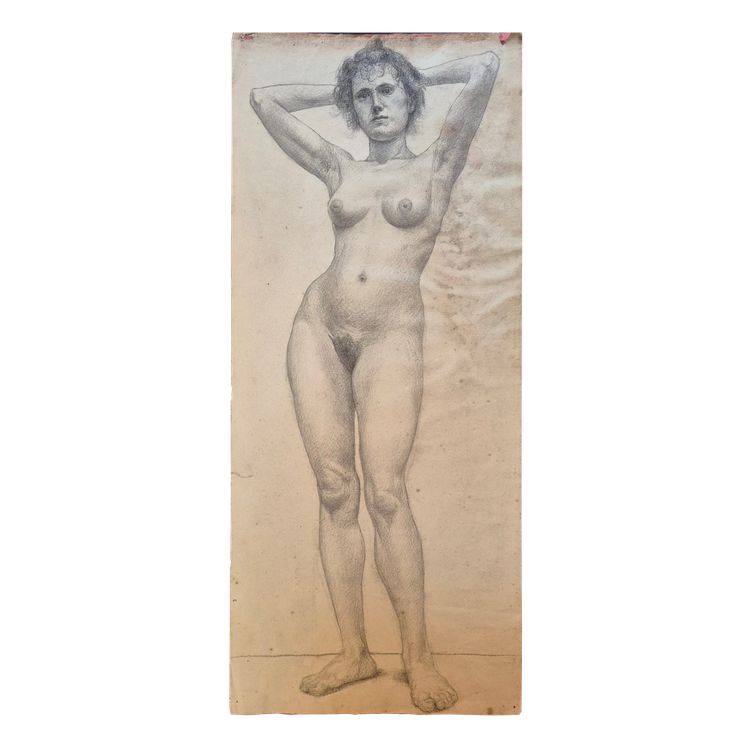 dessin de femme nue vers 1900