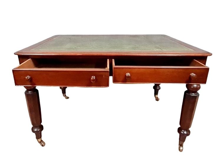 Napoleon III period double-sided mahogany desk circa 1850