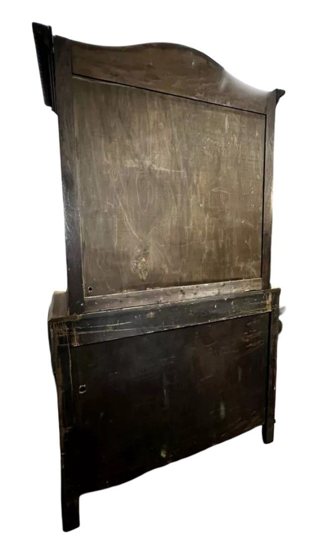 Dutch oak buffet bookcase in the style of the 18th century