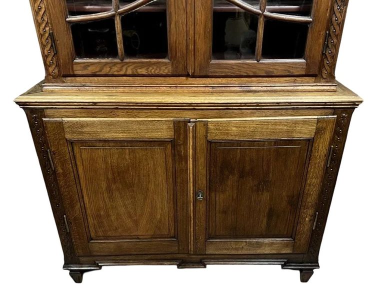 Dutch oak buffet bookcase in the style of the 18th century