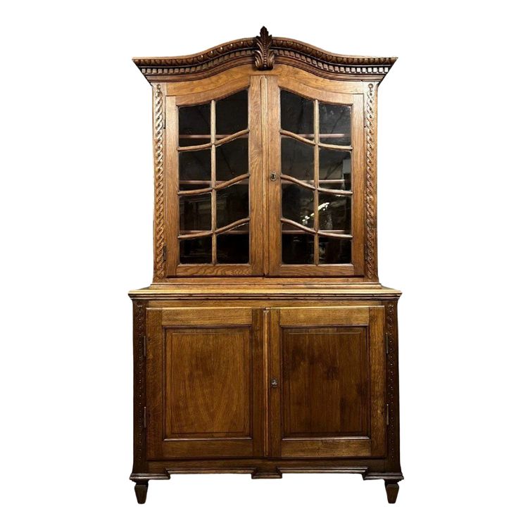 Dutch oak buffet bookcase in the style of the 18th century