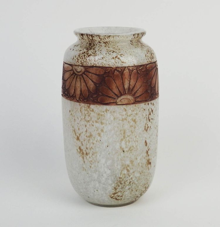 Art Deco glass vase by Legras