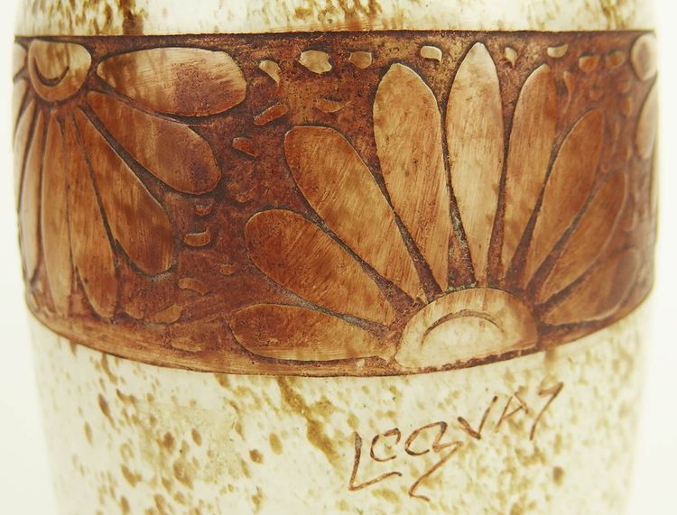 Art Deco glass vase by Legras