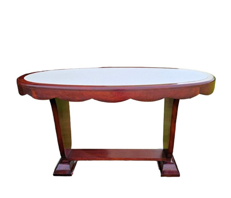 1925 Art Deco inlaid mahogany desk table