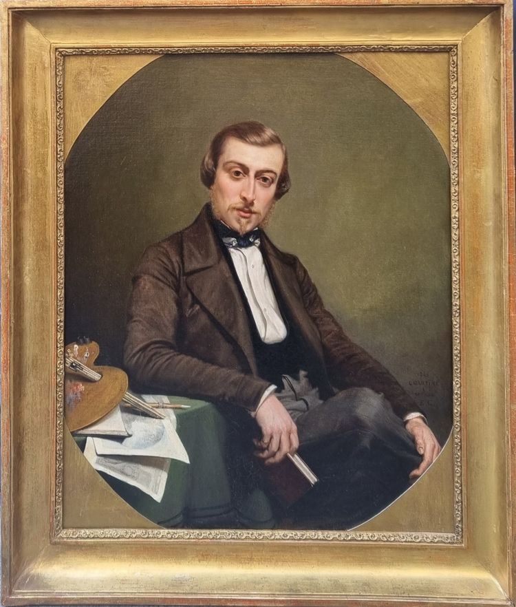 Camille GASTINE - Portrait of the painter Eugène Cicéri