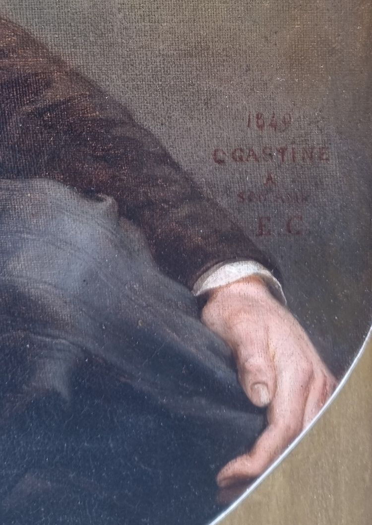 Camille GASTINE - Portrait of the painter Eugène Cicéri