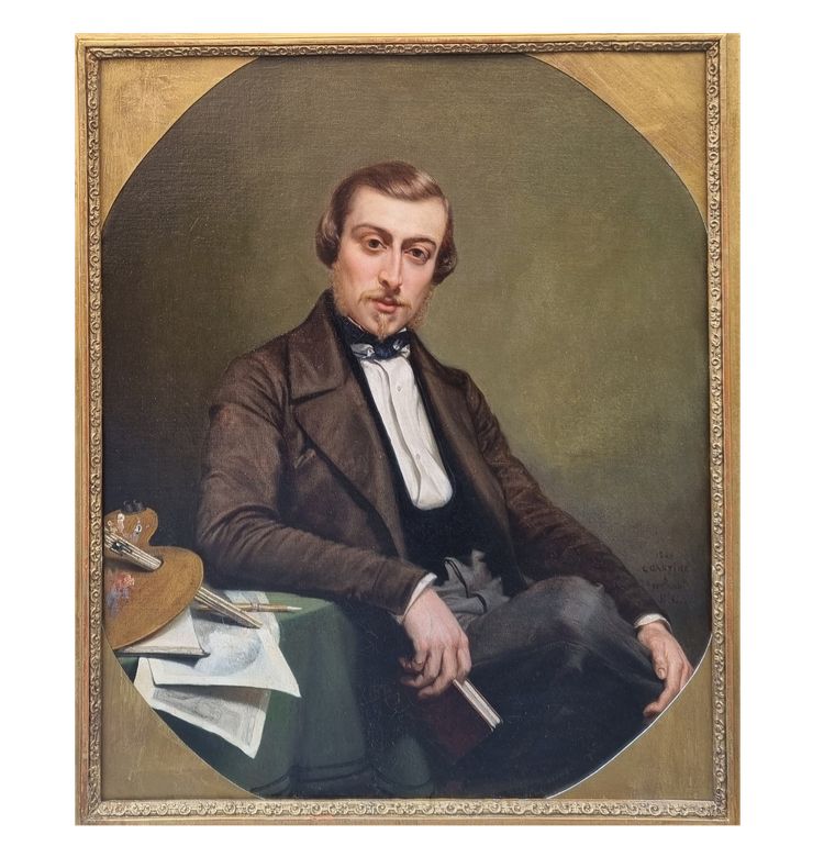Camille GASTINE - Portrait of the painter Eugène Cicéri