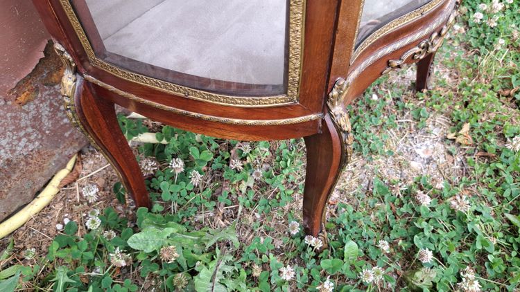 Louis XVI-style curved display case