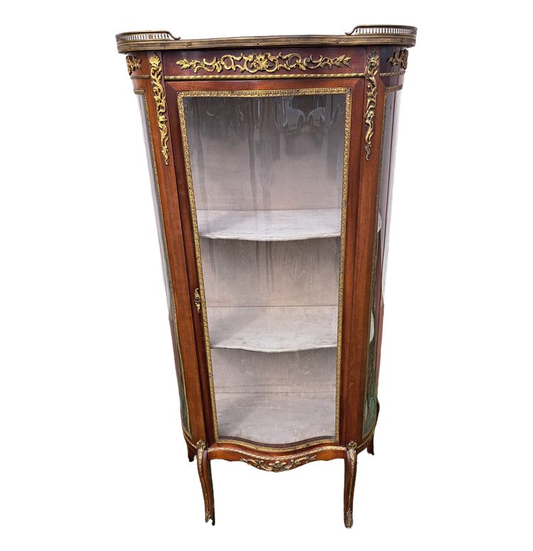Louis XVI-style curved display case
