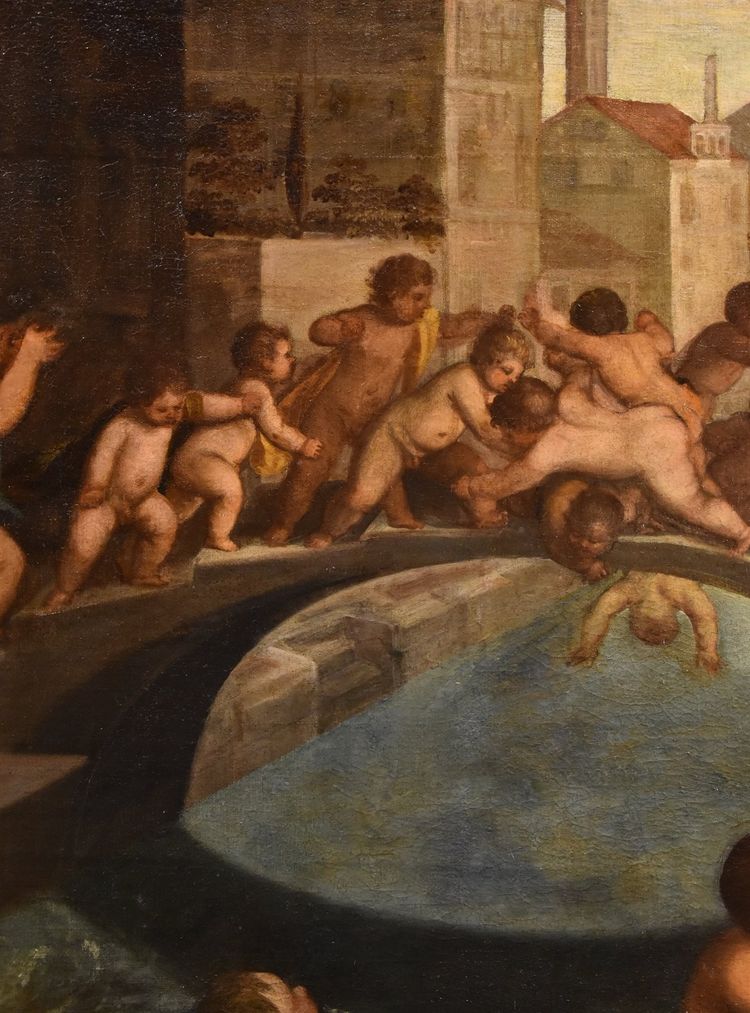 Lotta tra putti sul ponte dei Pugni a Venezia, Tiziano Vecellio (Pieve di Cadore 1490 - Venezia 1576
