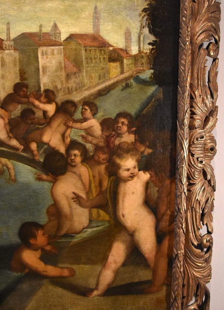 Lotta tra putti sul ponte dei Pugni a Venezia, Tiziano Vecellio (Pieve di Cadore 1490 - Venezia 1576