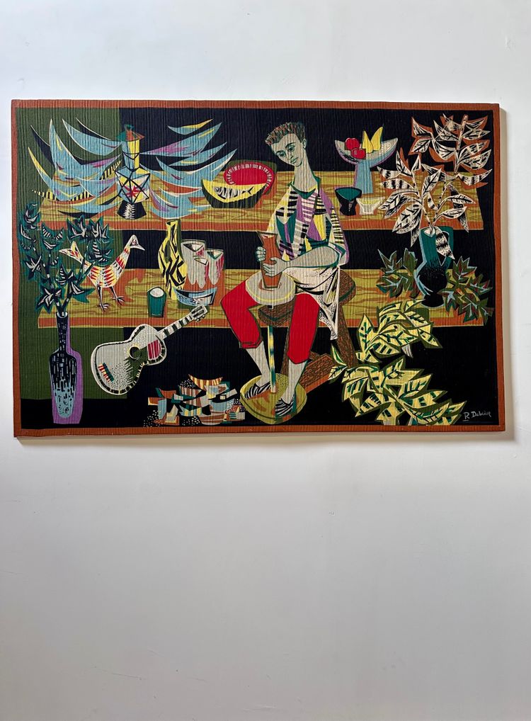 Minimalist tapestry by Robert DEBIEVE 1950