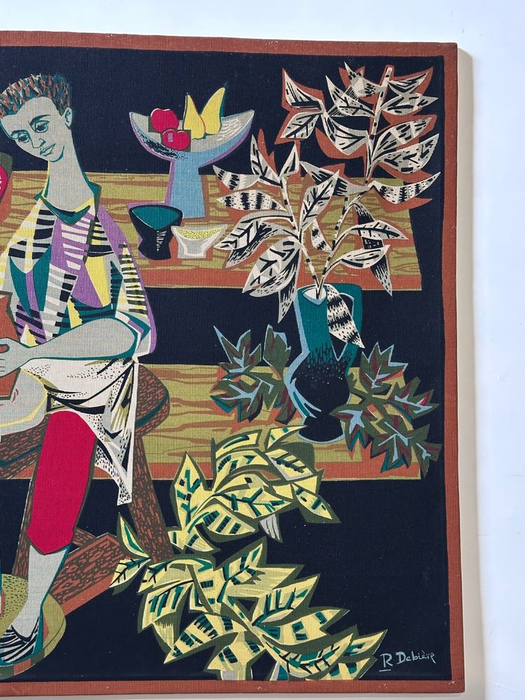 Minimalist tapestry by Robert DEBIEVE 1950