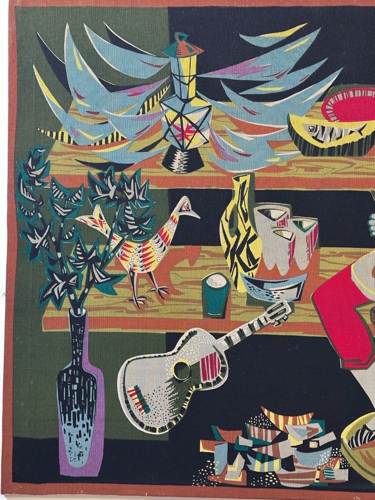Minimalist tapestry by Robert DEBIEVE 1950