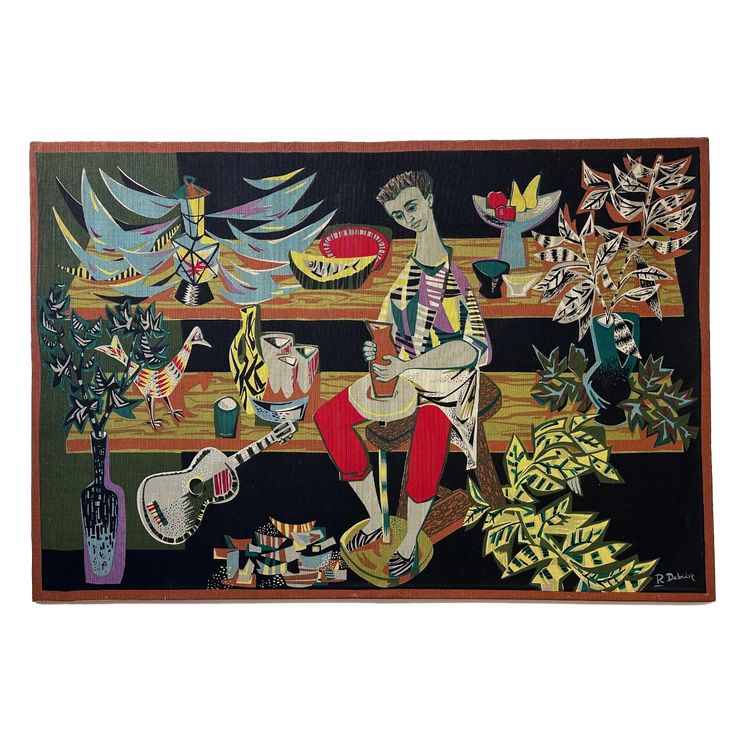 Minimalist tapestry by Robert DEBIEVE 1950