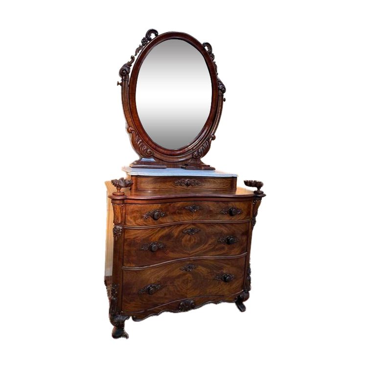 Commode - Coiffeuse époque Napoléon III avec psyché.
