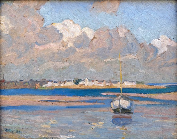 Pierre Agnès (1898-1964), View of Tudy Island in 1924