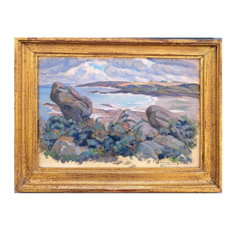Pierre Agnès (1898-1964), Paesaggio bretone, olio
