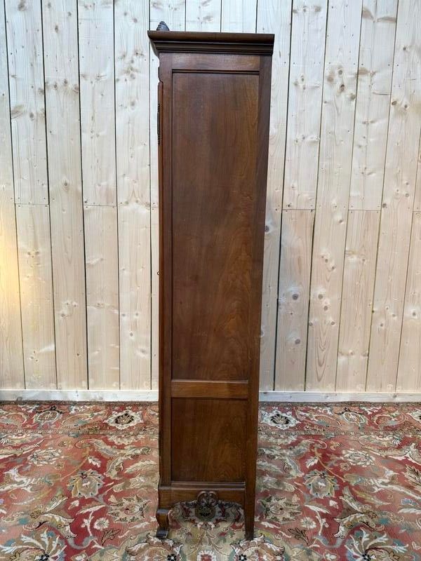 Showcase - narrow louis xv style library in walnut