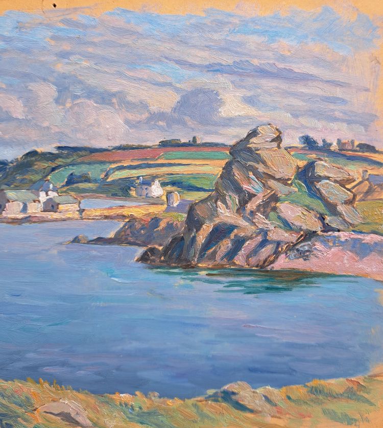 Pierre Agnès (1898-1964), Port breton (Etel?), olio