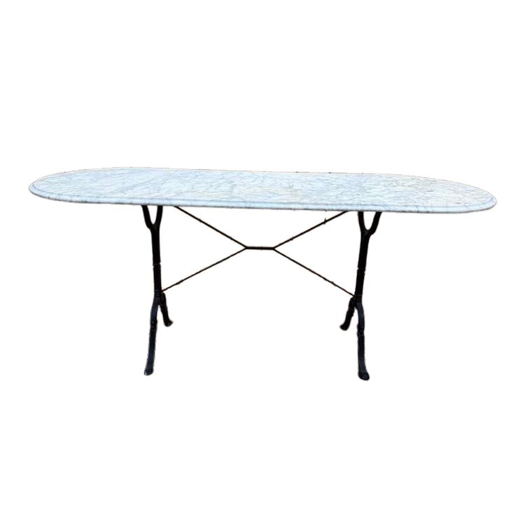Table de bistro en marbre oval 165 cm!