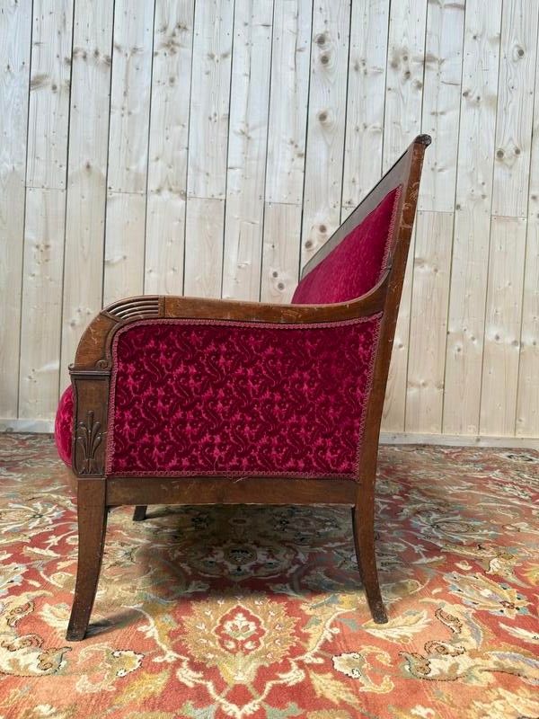 Red velvet restorarion -era sofa