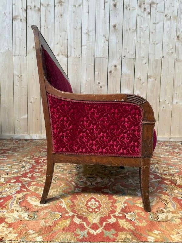 Red velvet restorarion -era sofa