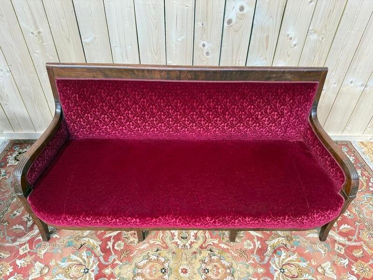 Red velvet restorarion -era sofa