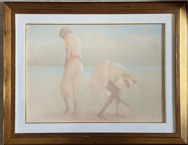Pittura figurativa del XX secolo: estate, mare, spiaggia, vacanze.  Pierre Polignac