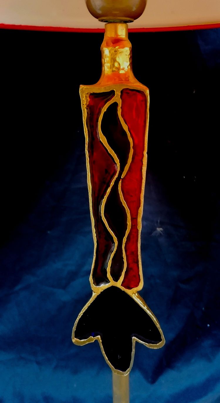 NICOLAS DEWAEL - LAMP - EDITION FONDICA - ORIGINAL PIECE - METAL AND ENAMEL - MODERNIST -
