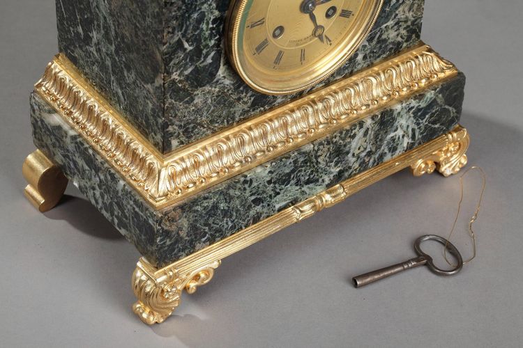 Marble Clock "Cupid Reading" by Ledure and Hémon 
