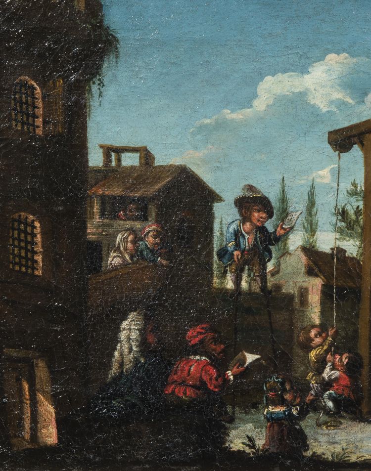 Brescia School of the 17th century "The Torture of the Cat"