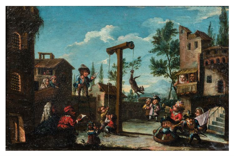 Brescia School of the 17th century "The Torture of the Cat"