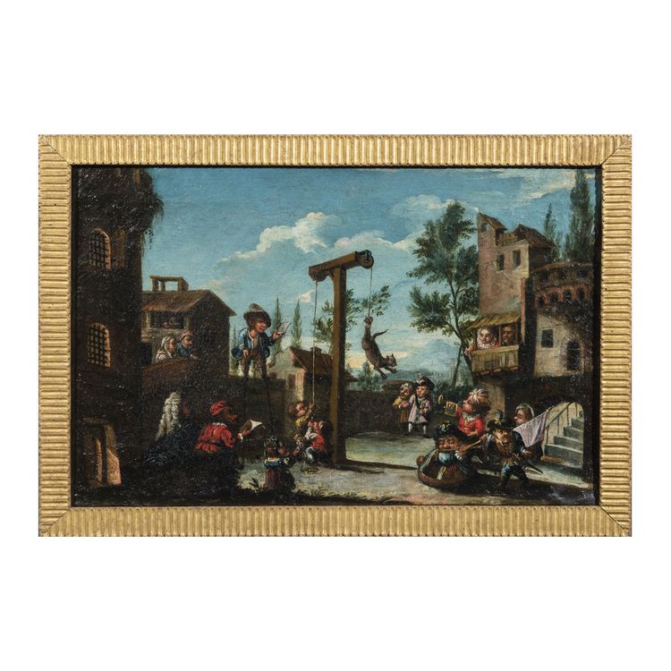 Brescia School of the 17th century "The Torture of the Cat"