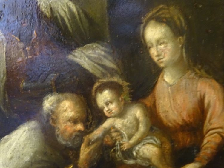 Antique 17th C painting Adoration of the Magi Jacopo Bassano Follower Workshop