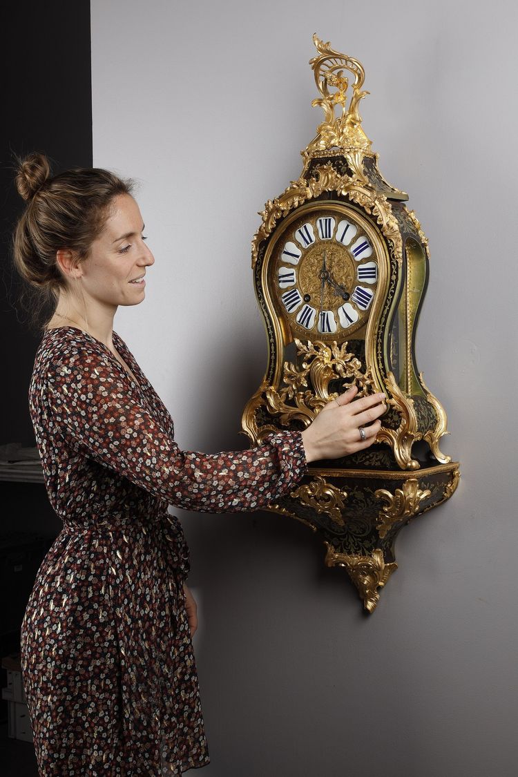 Cartella e console in intarsio BOULLE e bronzo dorato, periodo Luigi XV
