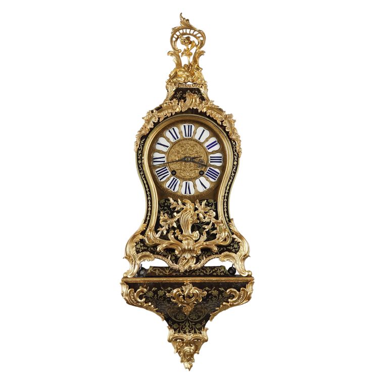 Cartella e console in intarsio BOULLE e bronzo dorato, periodo Luigi XV