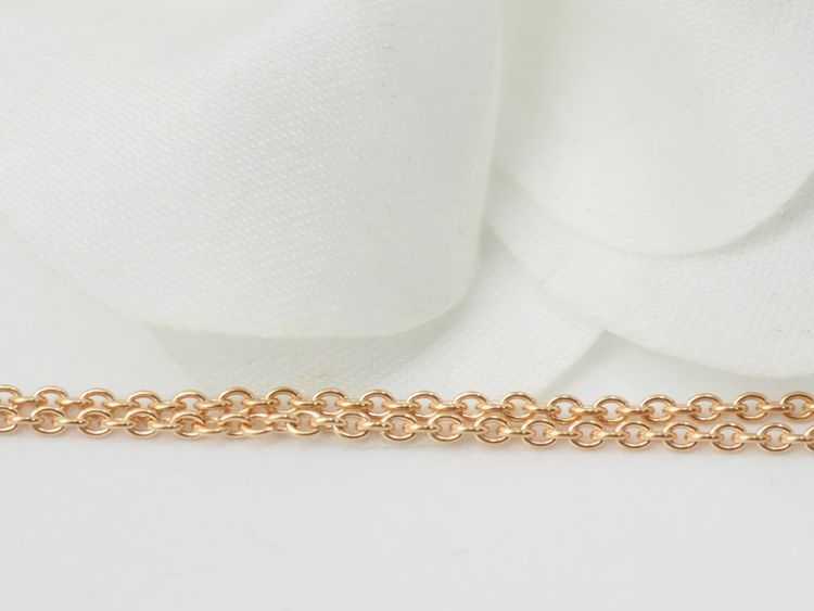 collier solitaire en or rose et diamant
