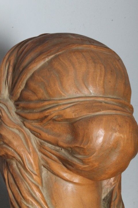 Antico busto terracotta  Liberty anni 1920 Toscana Nobildonna . h 52 