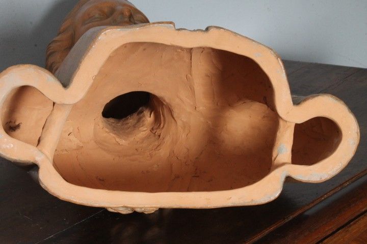 Antico busto terracotta  Liberty anni 1920 Toscana Nobildonna . h 52 