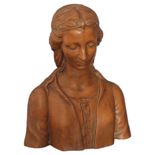 Antico busto terracotta  Liberty anni 1920 Toscana Nobildonna . h 52 