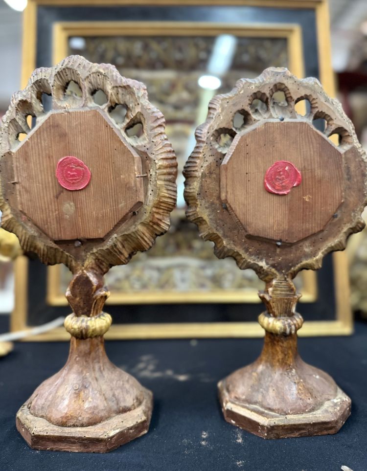 Pair of reliquaries - Saint Jean Népomucène - 18th century