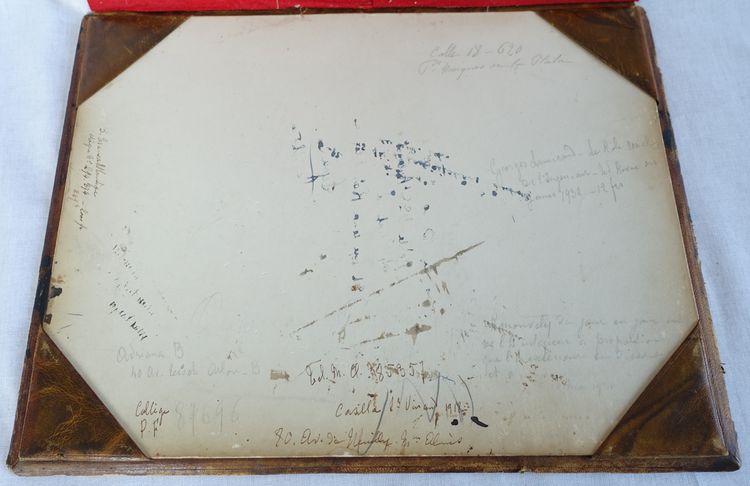 Schreibtischunterlage, Schreibpult aus lackiertem Blech im Geschmack von China - um 1900
