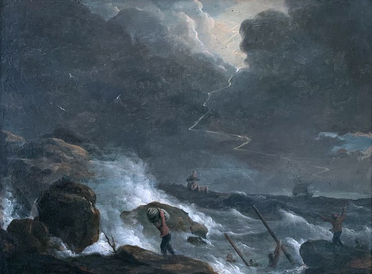 Stormy seascape, in the style of Joseph Vernet (1714-1789)