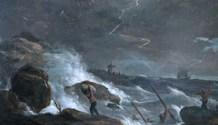 Stormy seascape, in the style of Joseph Vernet (1714-1789)