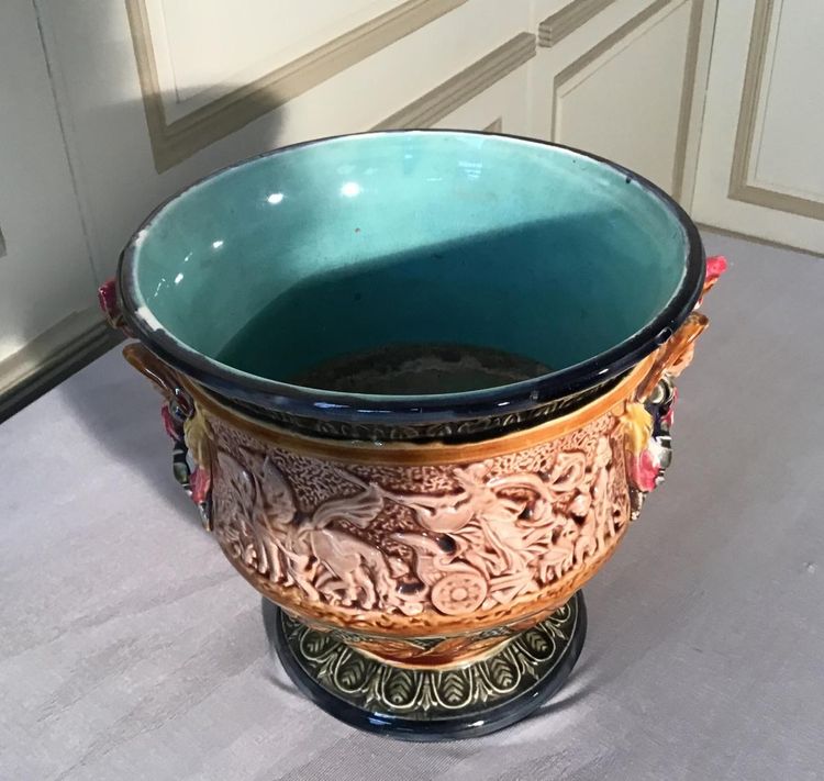 Late 19th century barbotine planter
